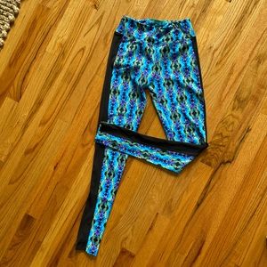 Daughters of Culture Neon Print & Mesh Leggings